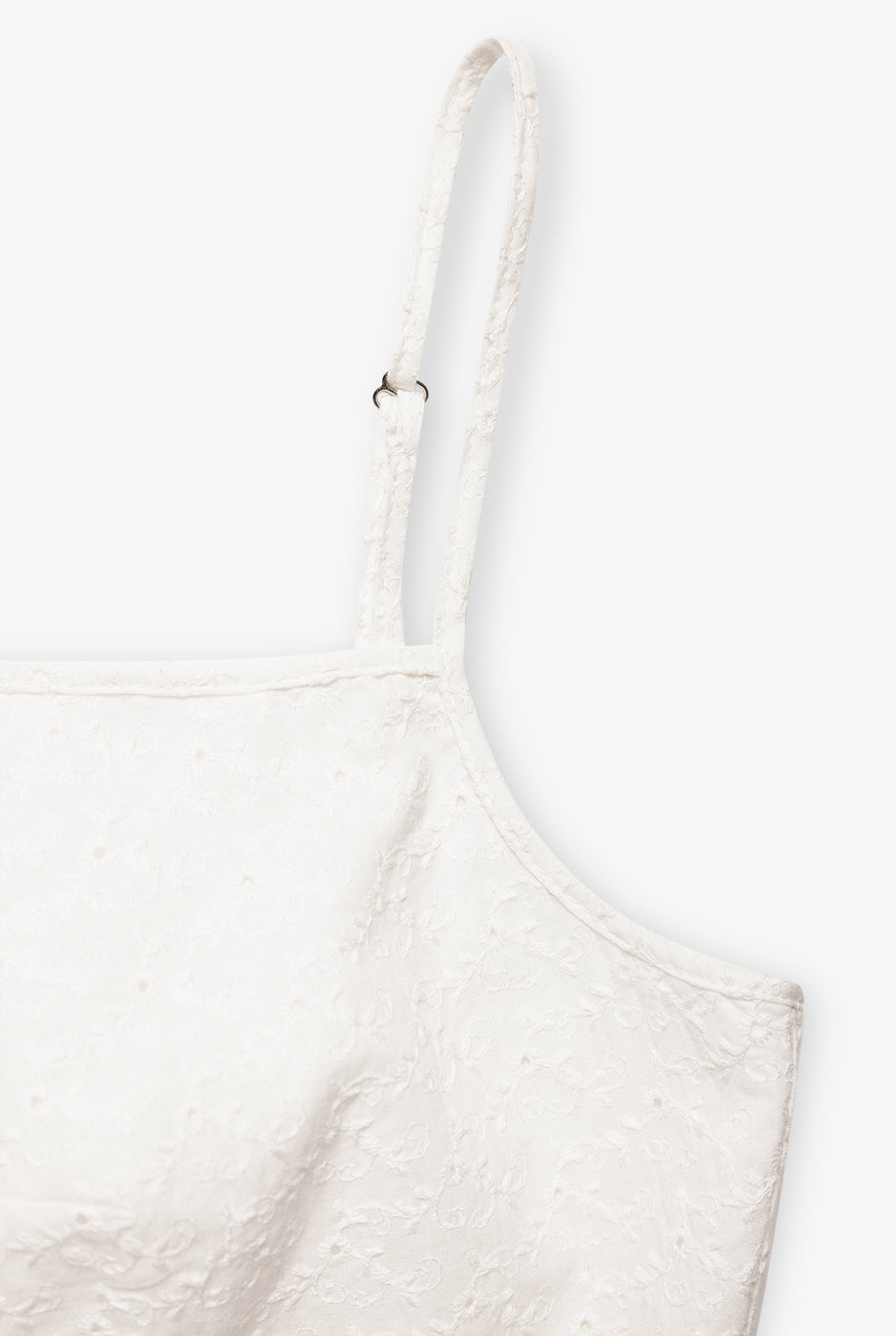 Top blanco de tirante delgado