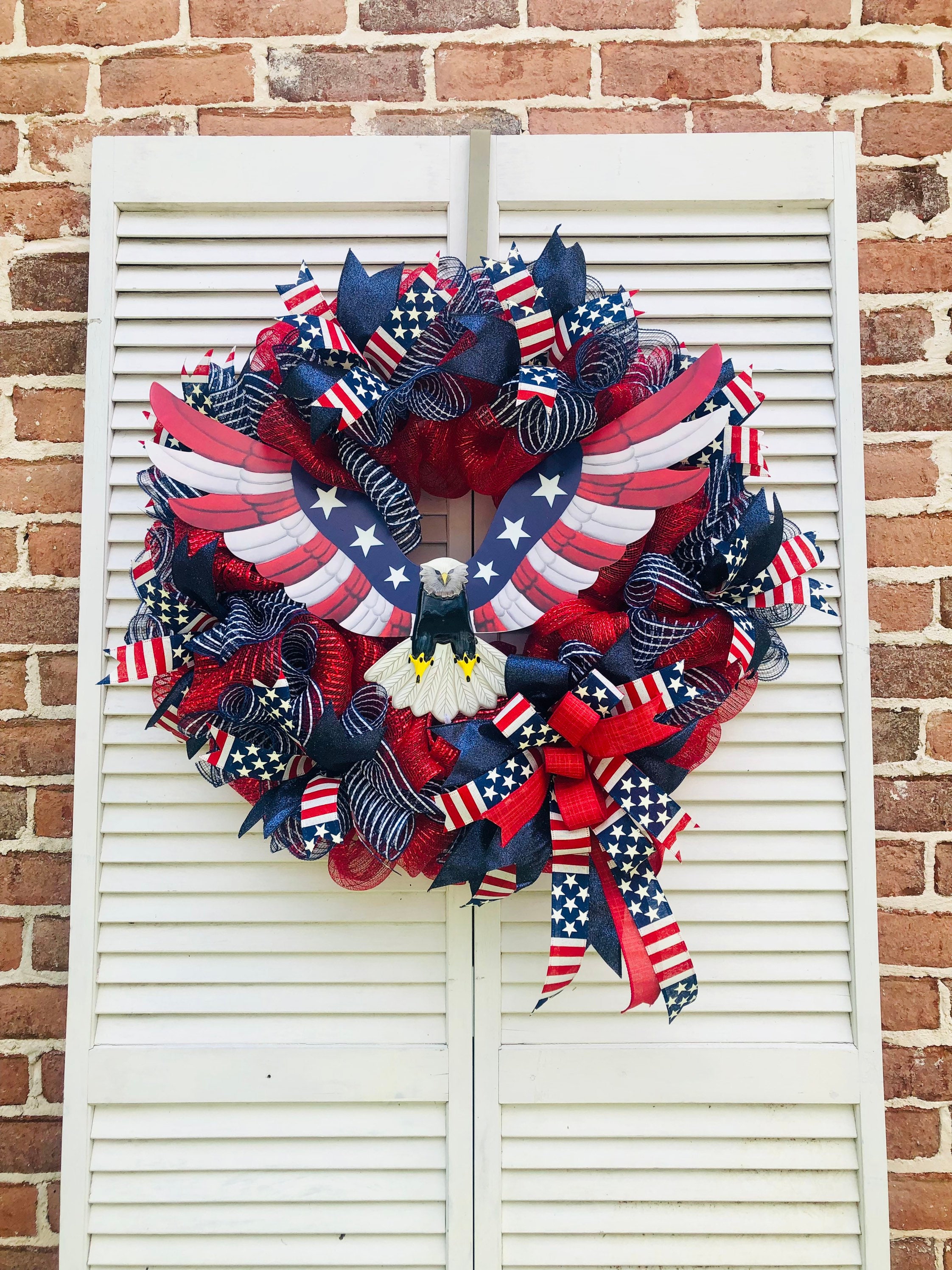 🔥[SAVE 50% OFF]--45CM/18 Inch Handmade American Patriotic Eagle Wreath---BUY 2 FREE SHIPPING