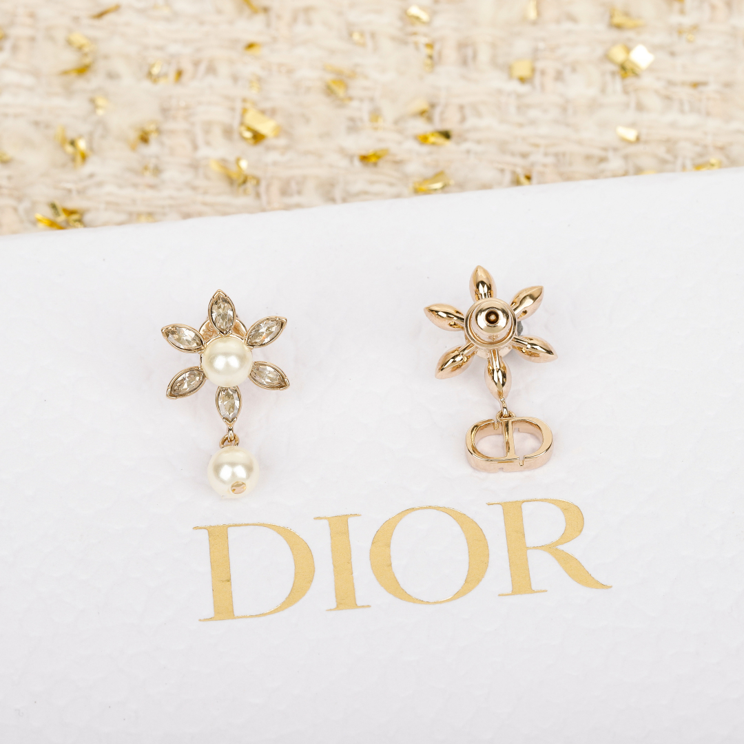 Dior Sunflower Pearl Earrings