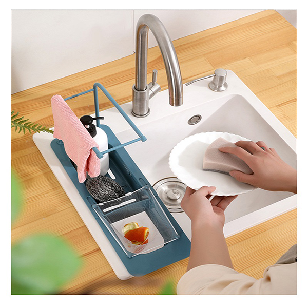 💥Last Day Promotion - 50% OFF💥 Telescopic Sink Holder Rack Set - BUY 2 GET 1 FREE