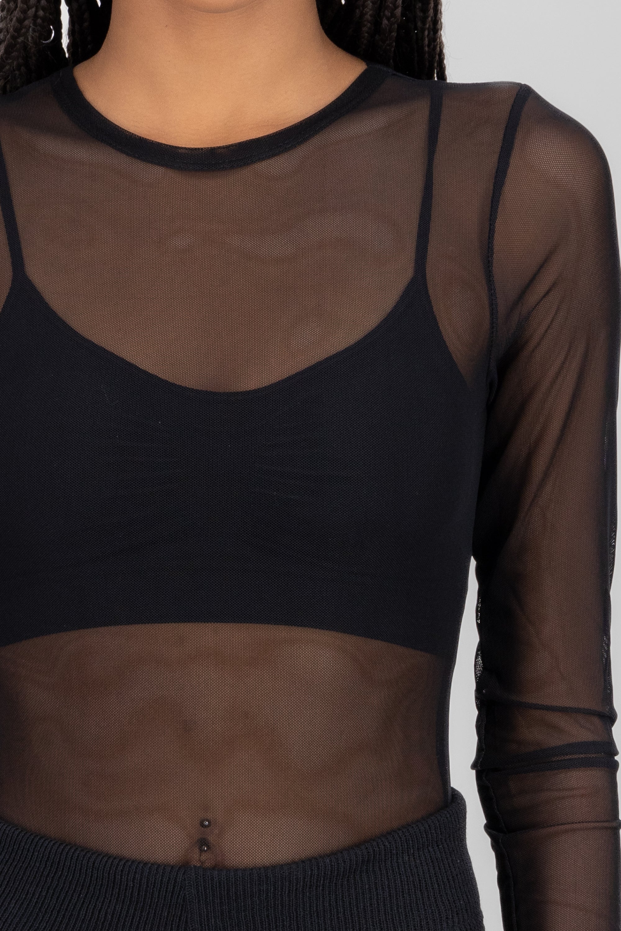 Mesh Long Sleeve Bodysuit