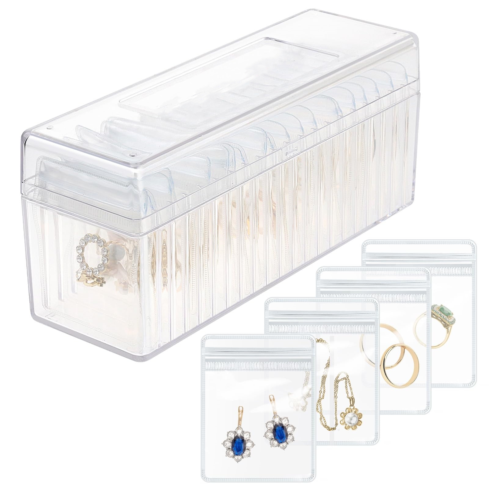 🔥HOT SALE 50% OFF🔥Acrylic Jewelry Box Organizer And Portable Anti Tarnish Jewelry Bags