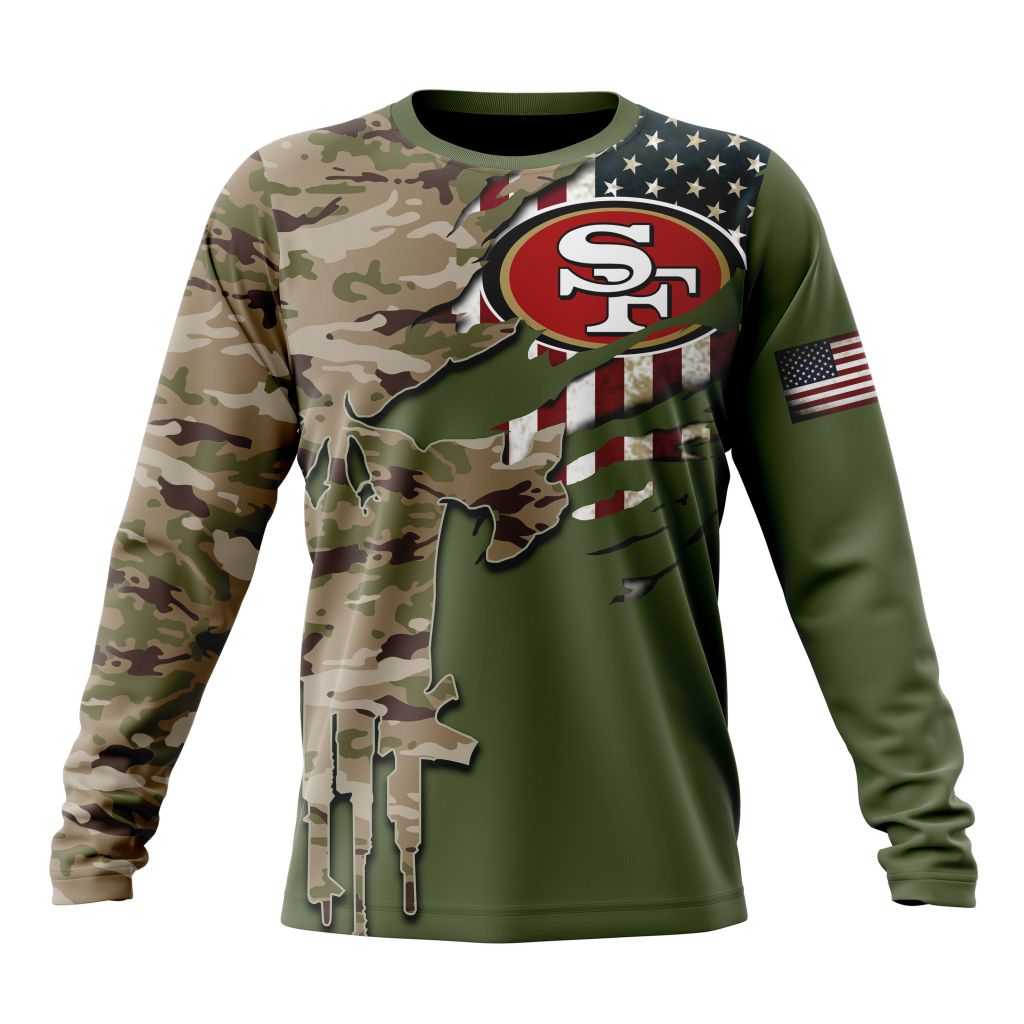 SAN FRANCISCO 49ERS 3D HOODIE VETERANS DAY