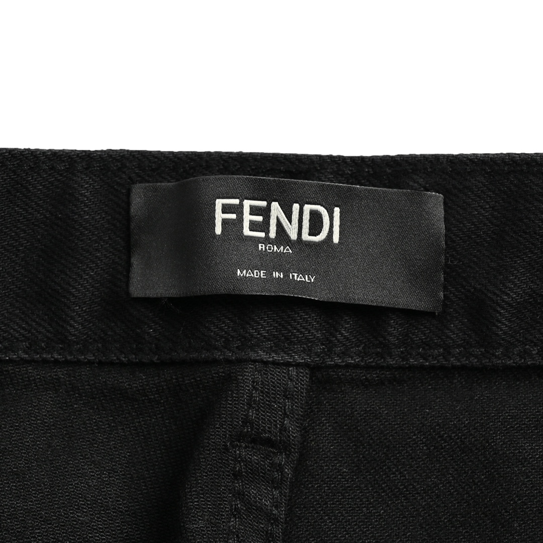 Fendi 23Fw back pocket embroidered jeans