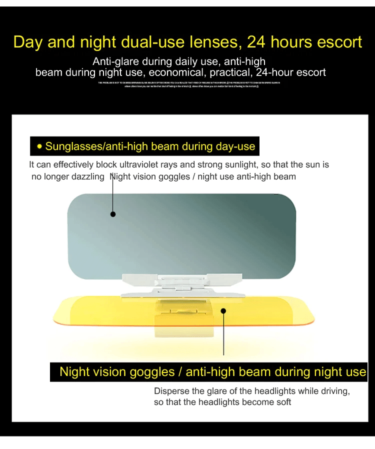 (🔥Father's Day Hot Sale-Save 50%OFF)-🚗Day and Night Anti-Glare Car Windshield Visor-BUY 1 GET 1 FREE