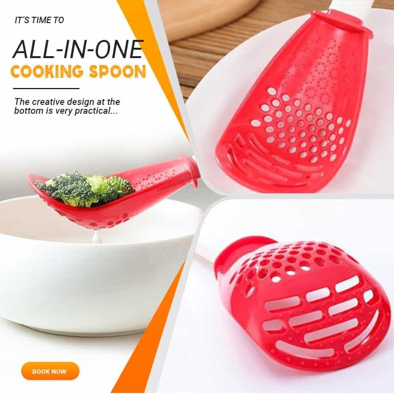 Multifunctional Kitchen Cooking Spoon--buy 5 get 5 free & free shipping（10pcs）