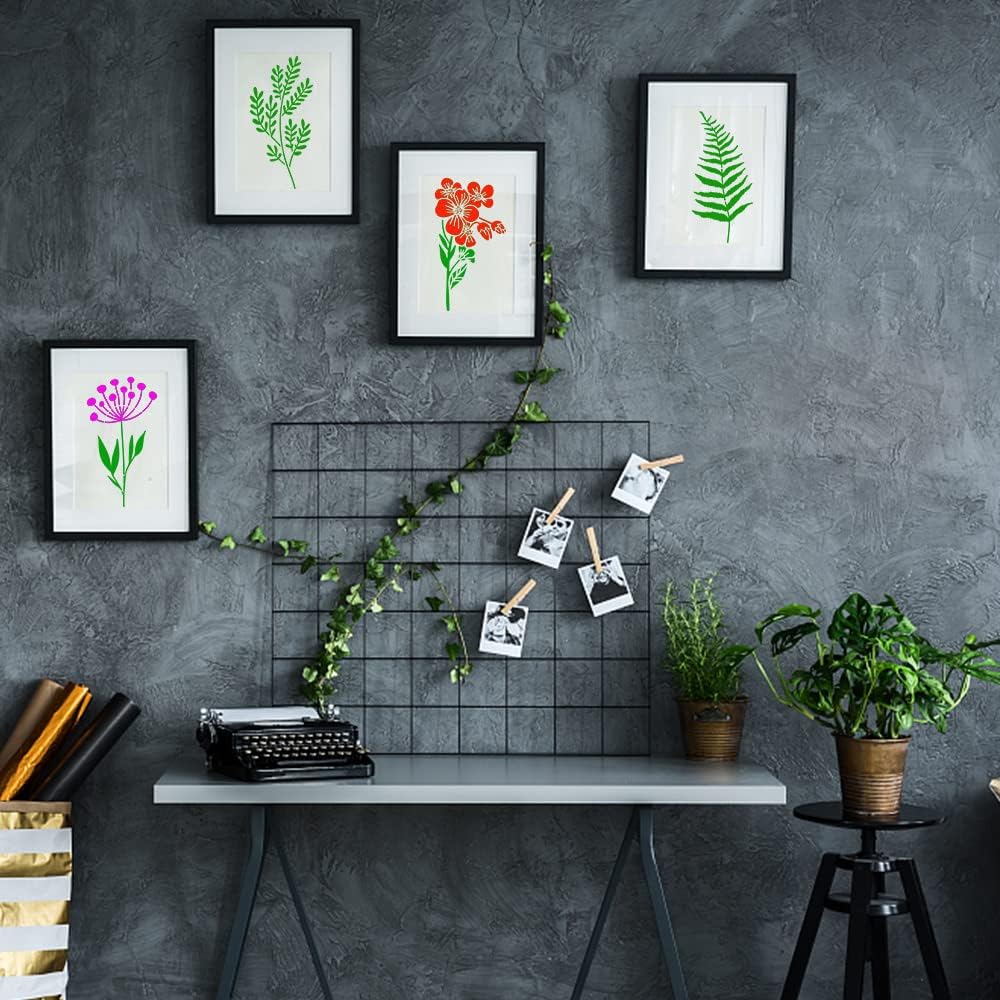 Last Day 70% OFF - Flower and leaf painting template 🌻 (repeatable)