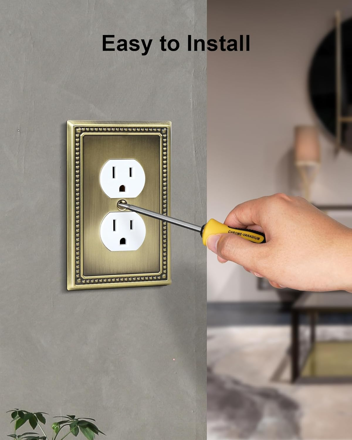 2-Pack Sunken Pearls Heavy Duty Decorative Wall Plate Switch Plate