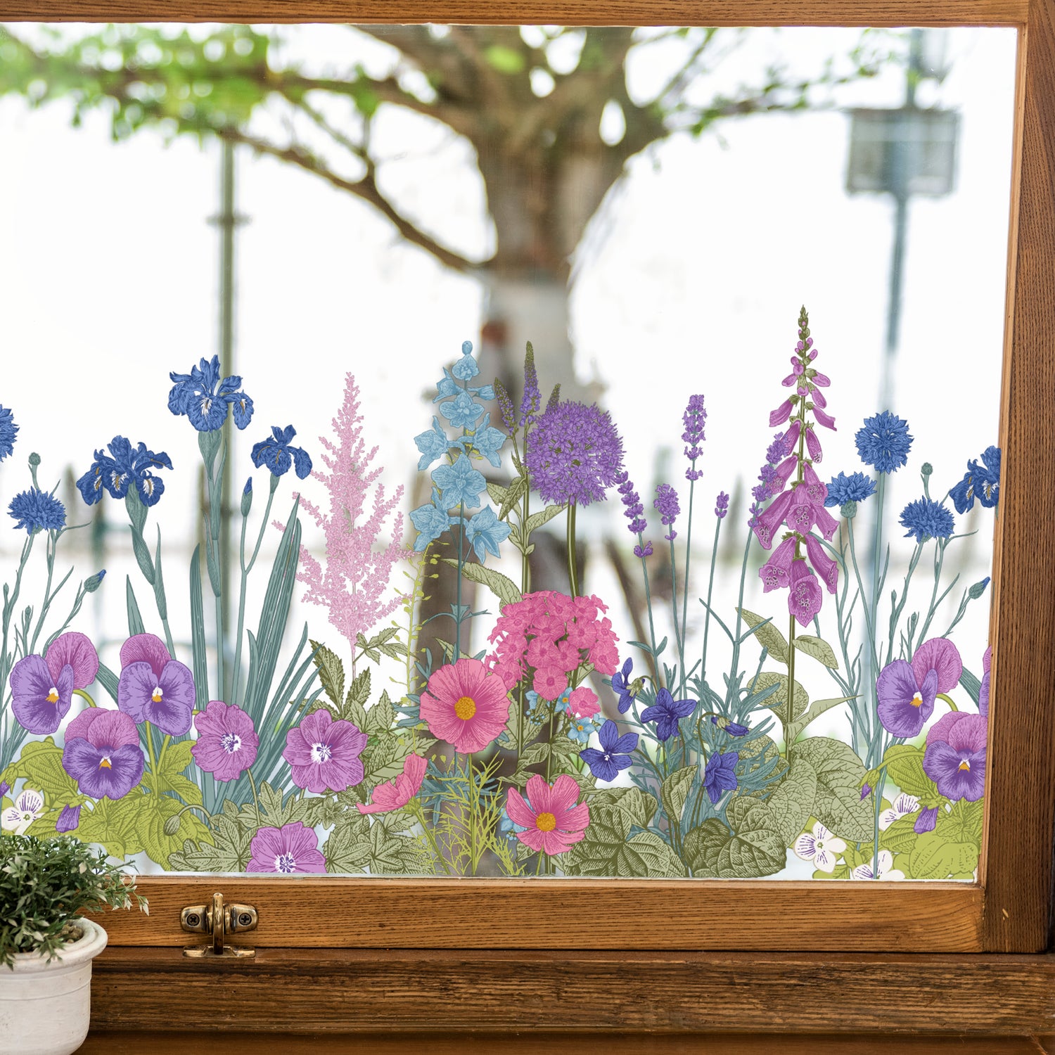 Colorful Floral Bouquet Window Sticker