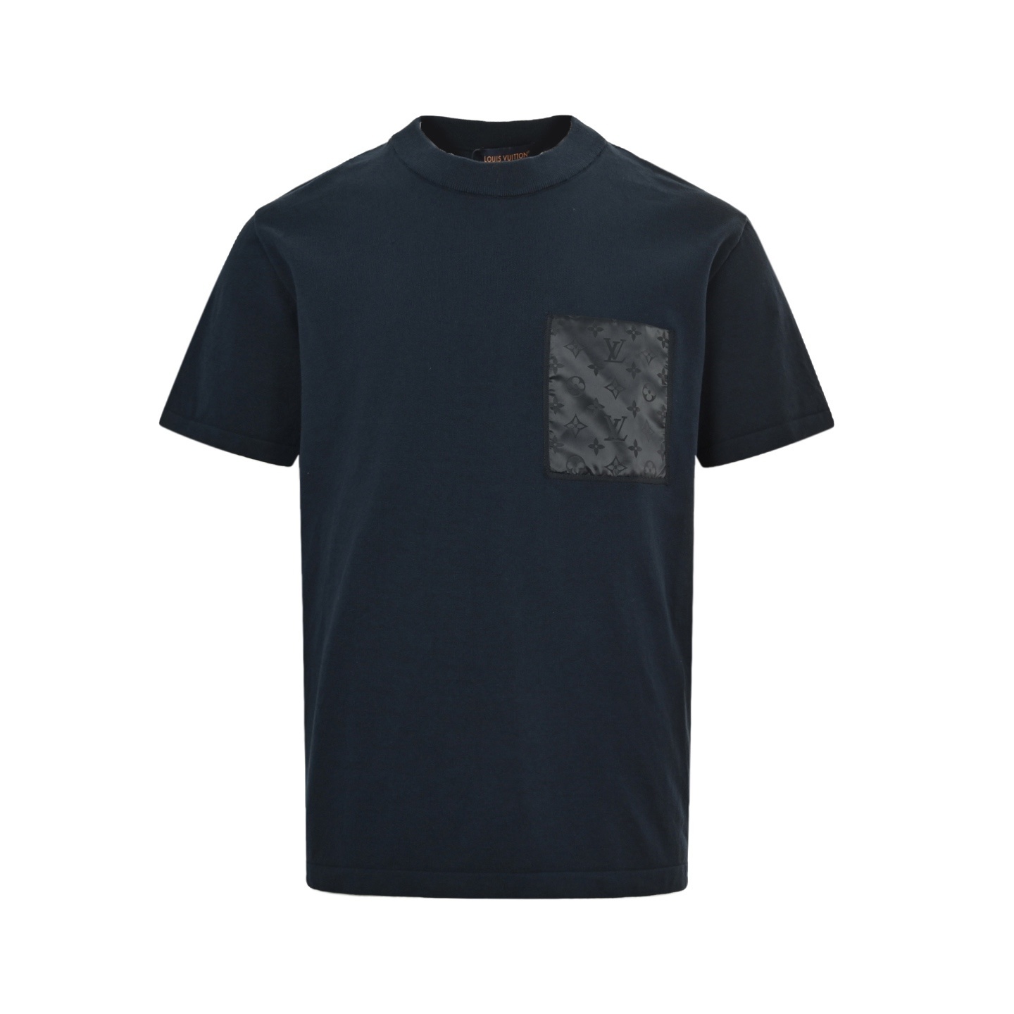 Louis Vuitton 25Fw knitted jacquard patchwork nylon inset short sleeves