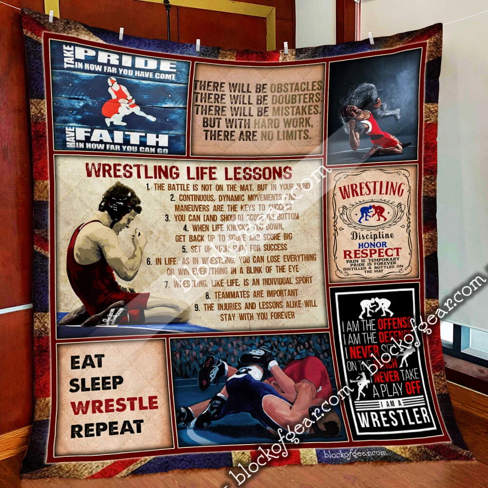 Wrestling Life Lessons Quilt Blanket