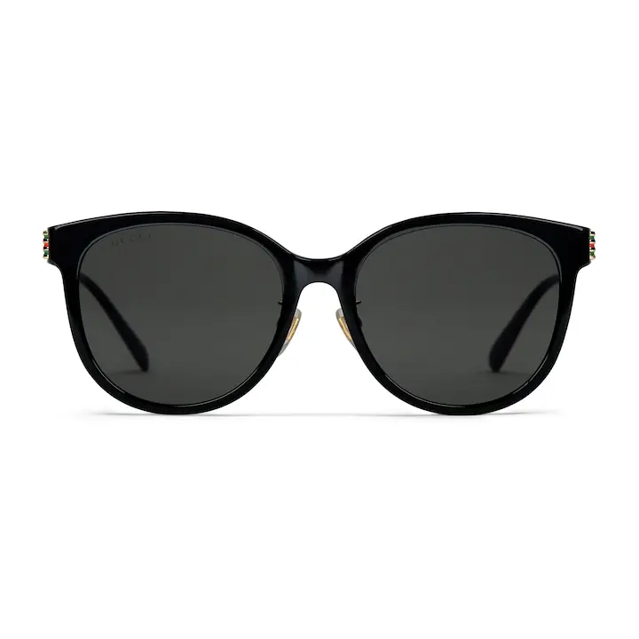 Gucci low bridge fitted round frame sunglasses