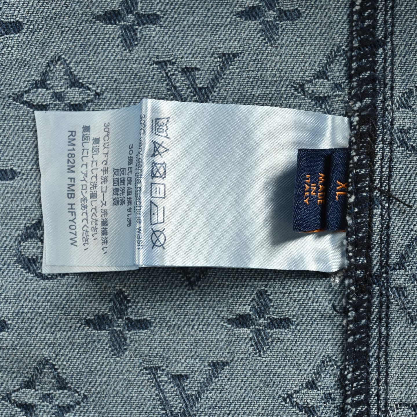 Louis Vuitton 25ss all over print monogram jacquard denim short sleeve shirt
