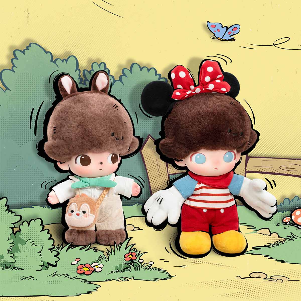 POP MART DIMOO WORLD × DISNEY Series-Vinyl Plush Keychain [1 Blind Box]