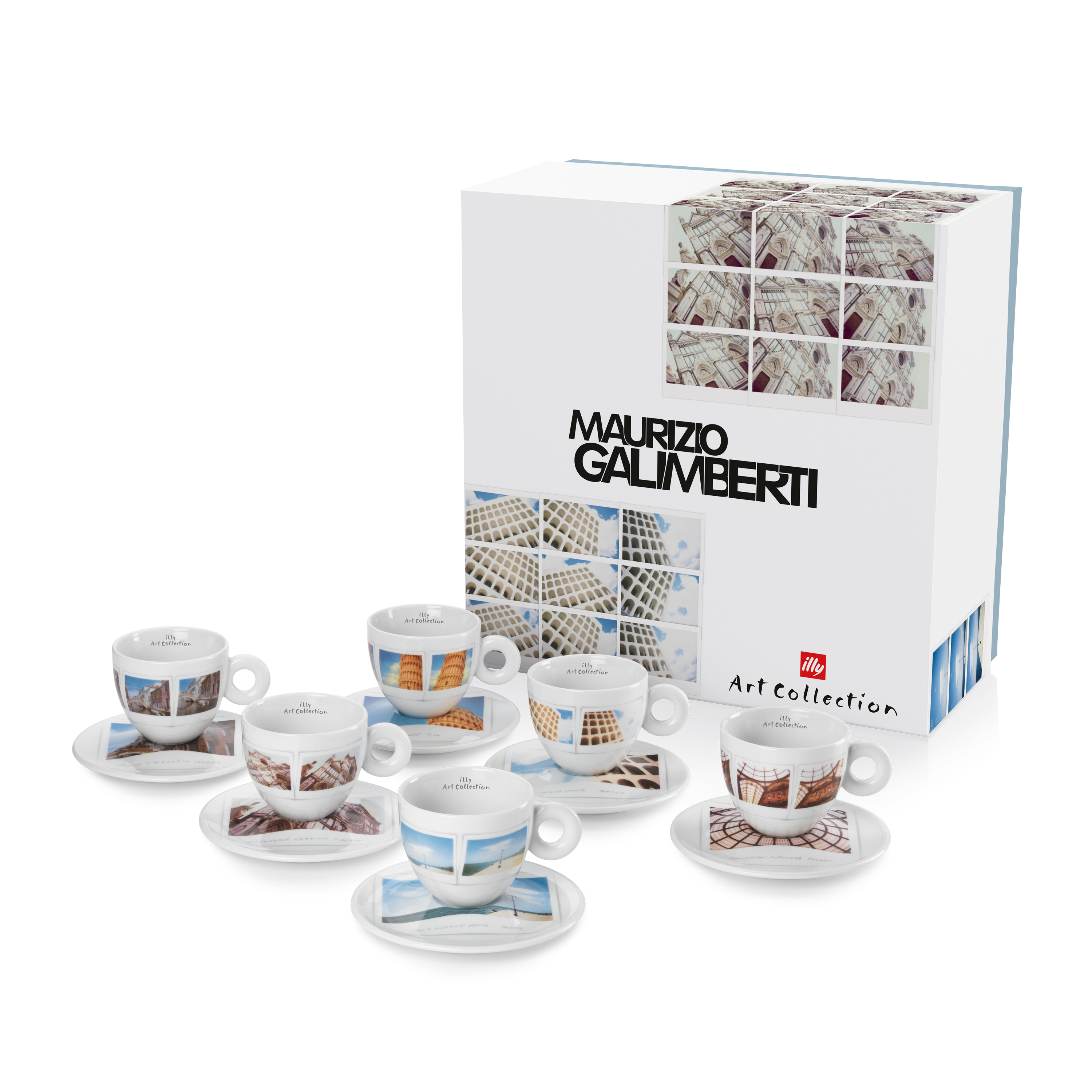 illy Art Collection Maurizio Galimberti - Set of 6 Cappuccino Cups