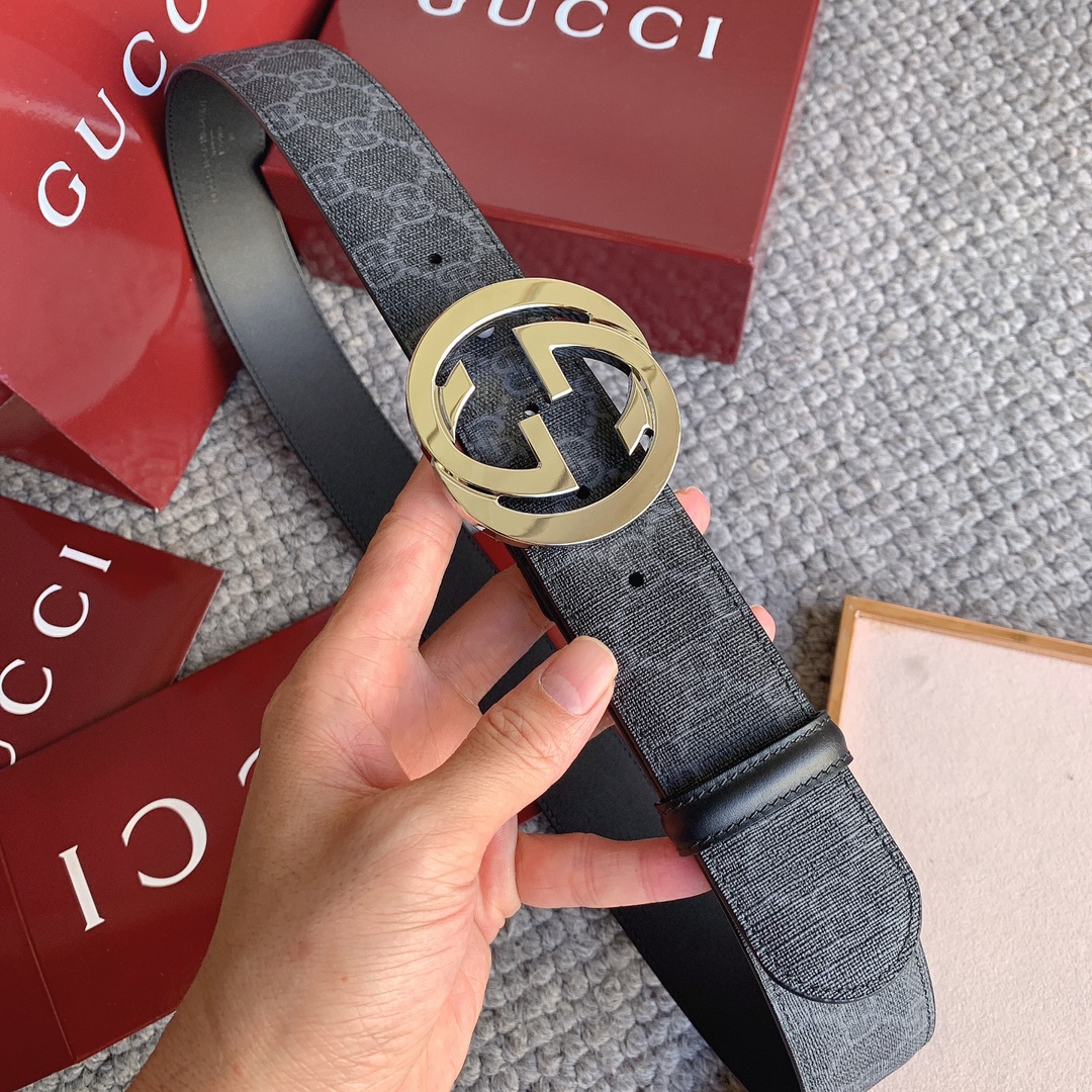 Gucci Marmont printed leather belt 4.0cm wide