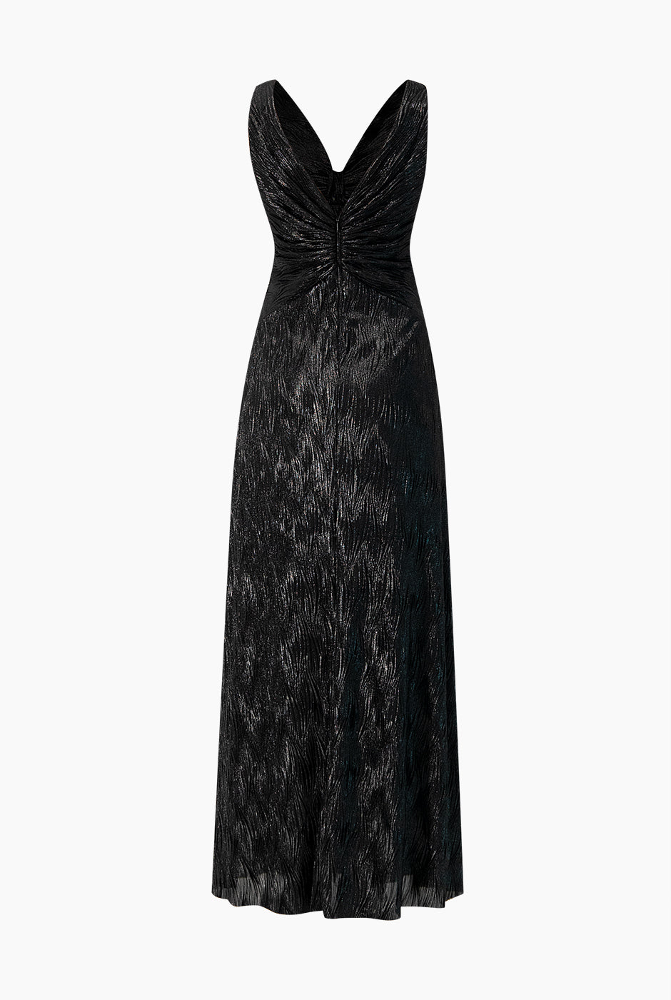 Vestido largo negro sin mangas