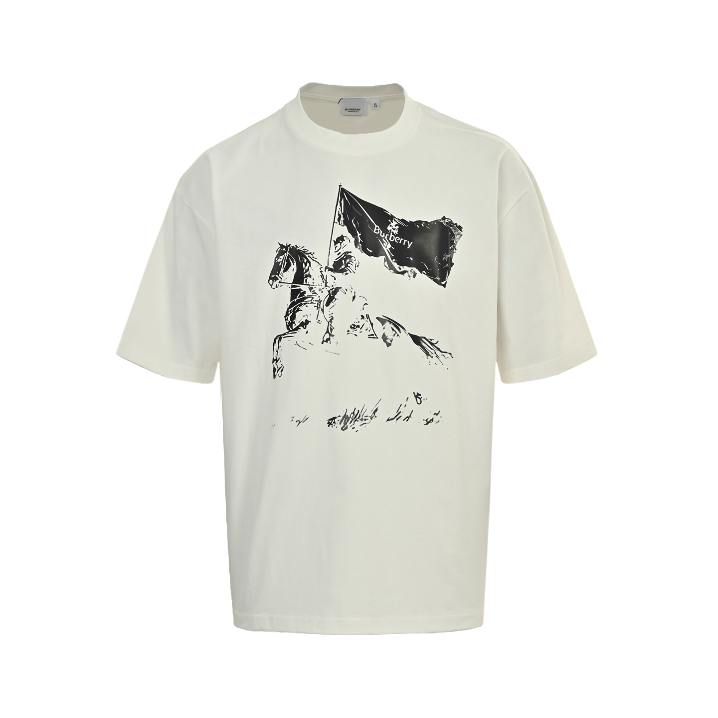 Burberry 25ss distressed warhorse print short sleeves