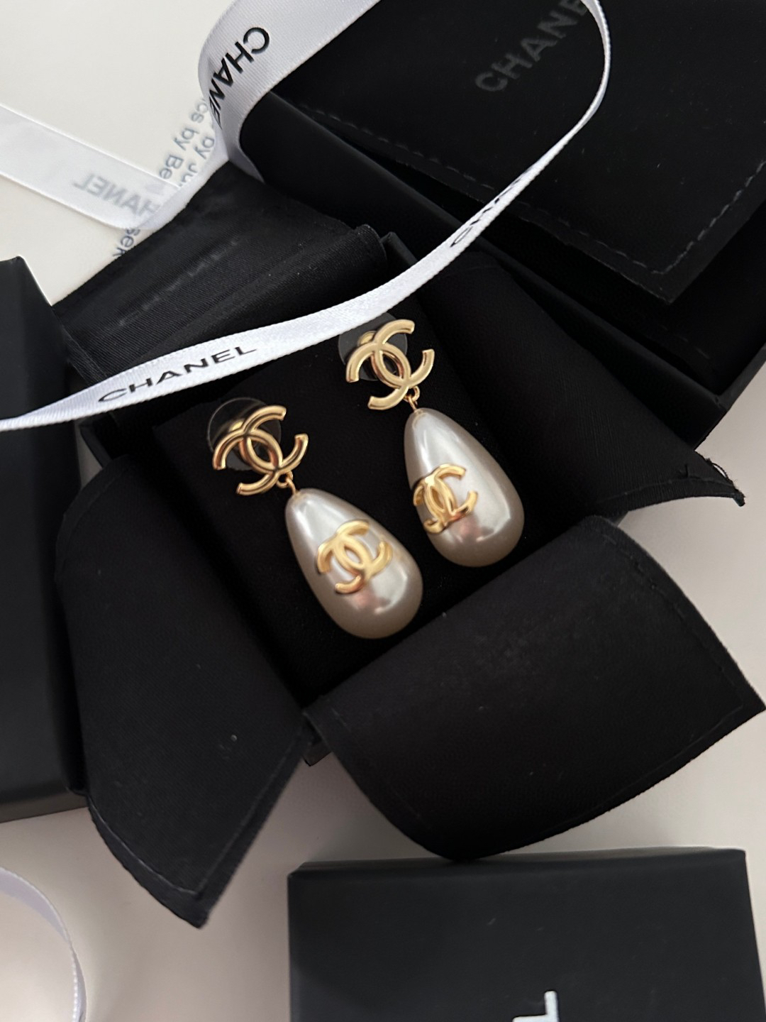 Chanel Pearl Double C Earrings