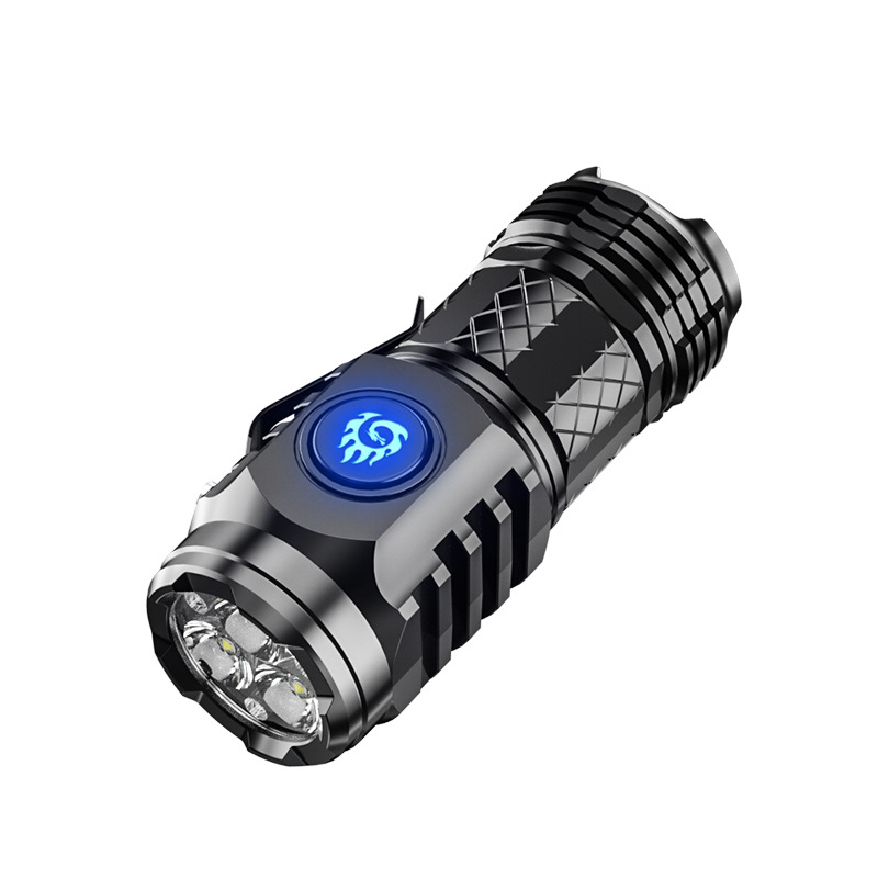 🔥German Three-eyed Monster Mini Flash Super Power Flashlight🌟（Special sale last day）