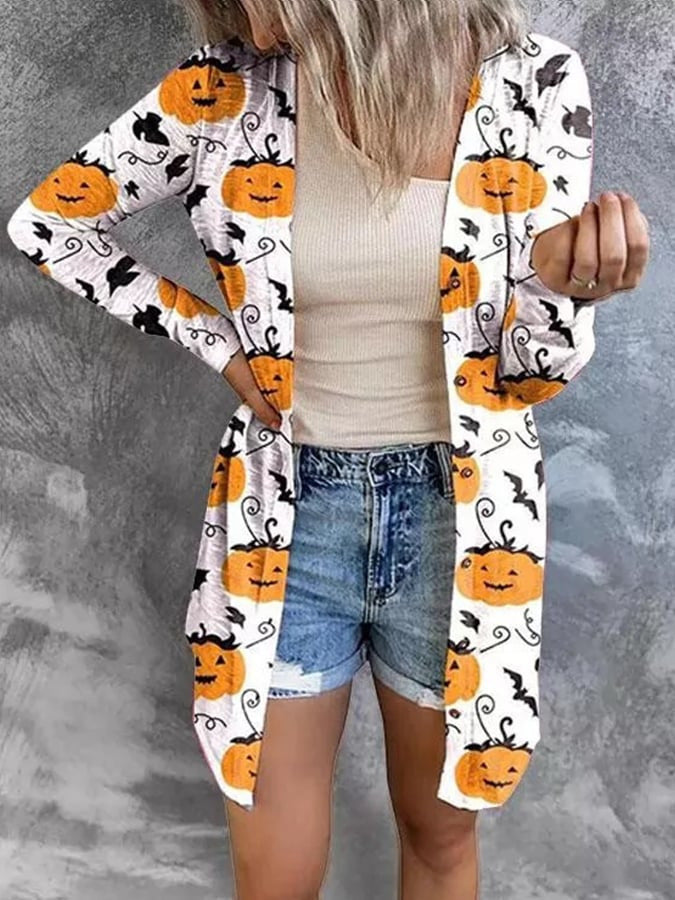 Large Size Halloween Cardigan Coat for Women's Clothing