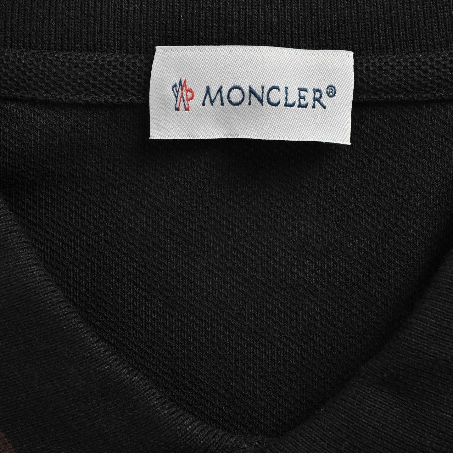 Moncler 25ss striped collar embroidered logo polo short sleeve