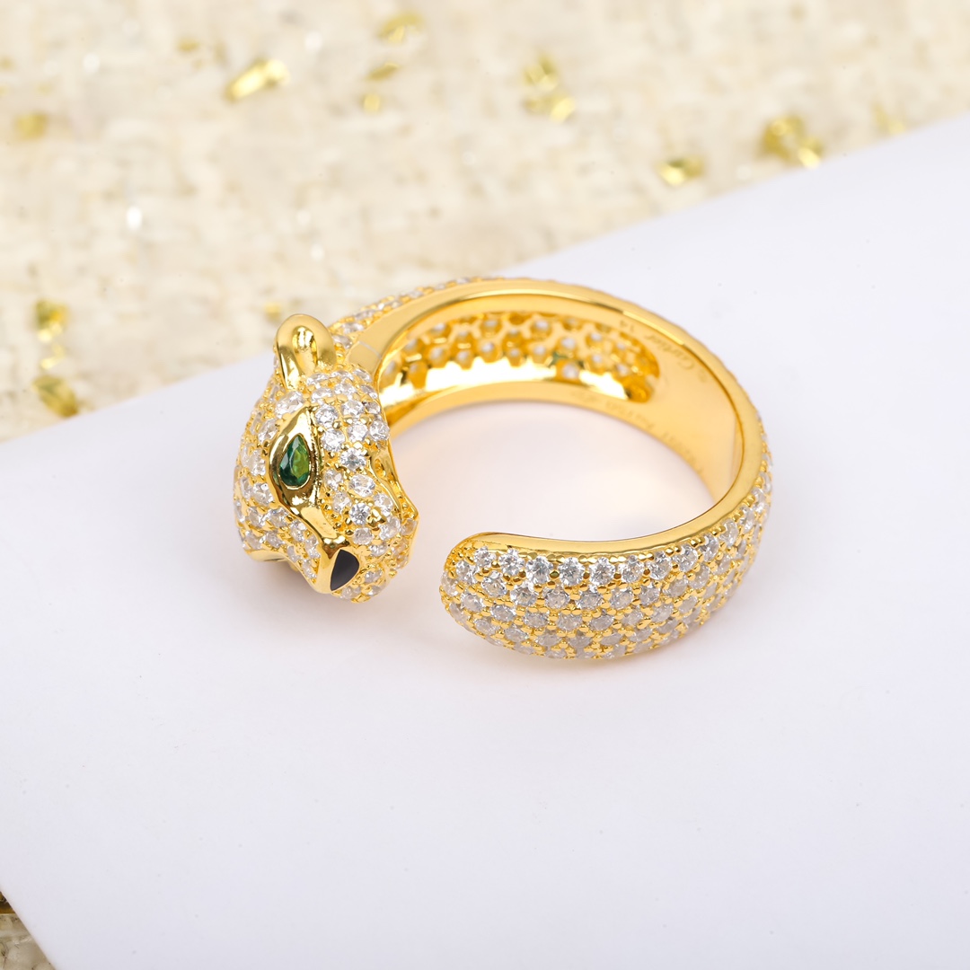 Cartier Panther Head Diamond Ring