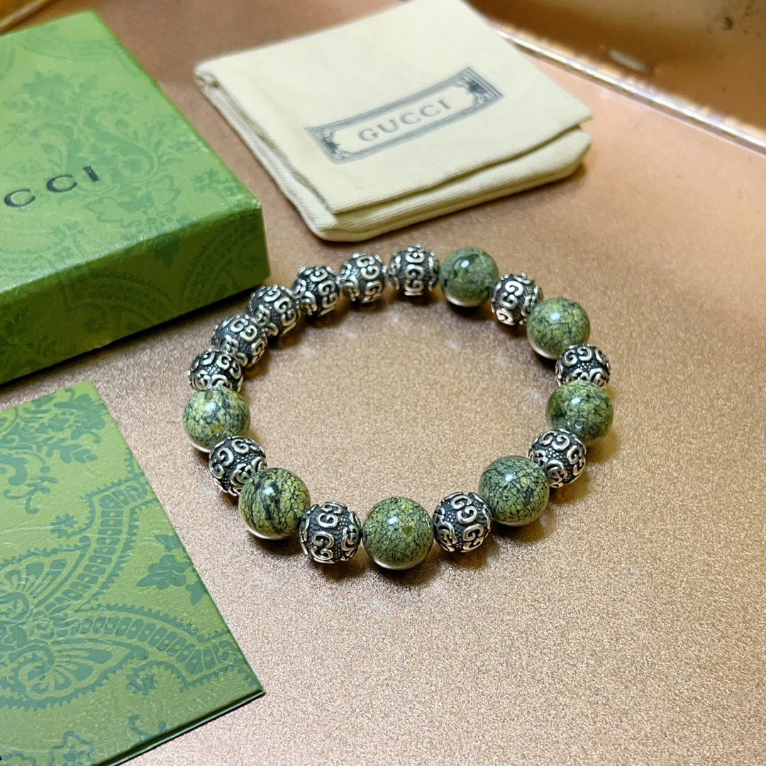 Gucci Natural Stone Herba Rosmarine Bracelet