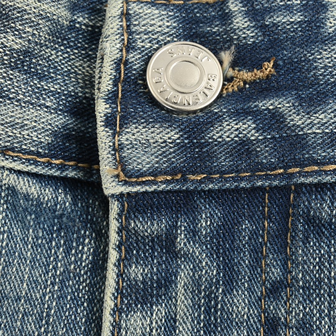 Balenciaga 24ss monogram print front and back patchwork jeans