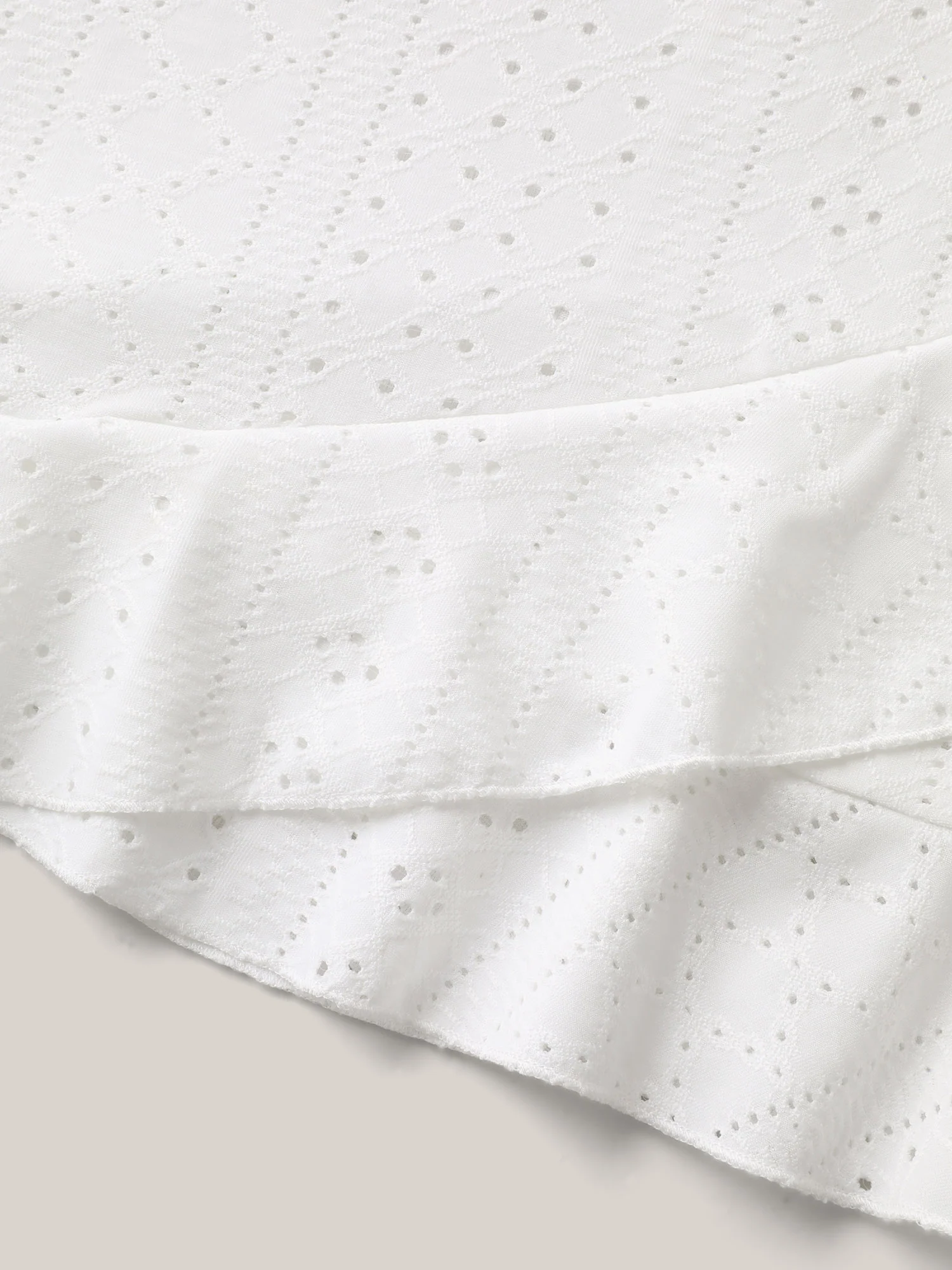 Textured Knit Overlap Hem Tank Top