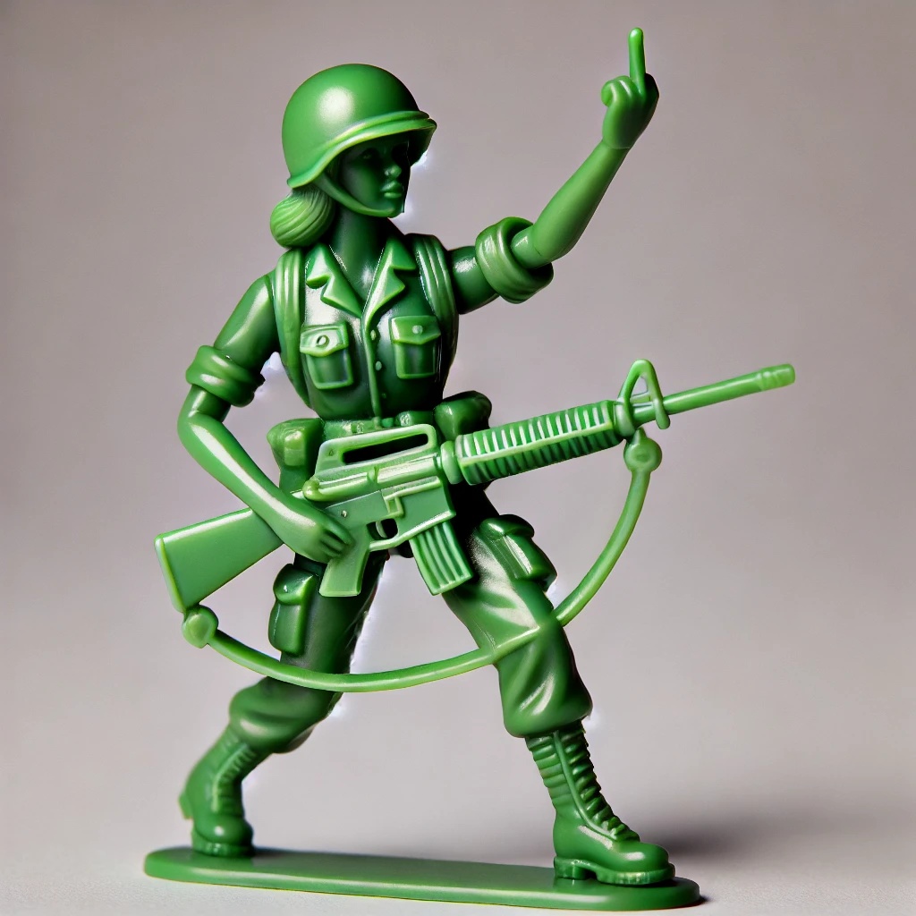 Funny Green Army Woman