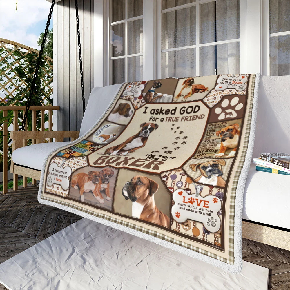 God Sent Me A Boxer Sofa Throw Blanket
