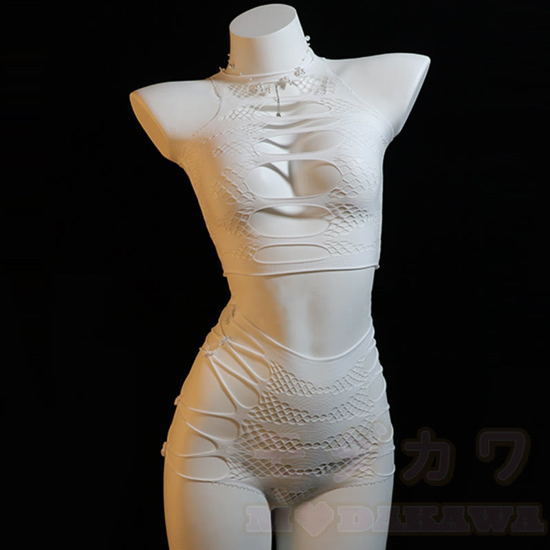 Hollow Out Mesh Lingerie Set