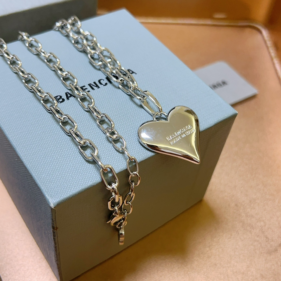 Balenciaga Heart Chain Necklace
