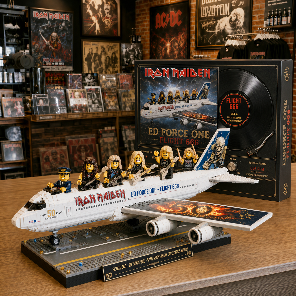 Iron Maiden Ed Force One – Flight 666 50th Anniversary Collector Building Block Set