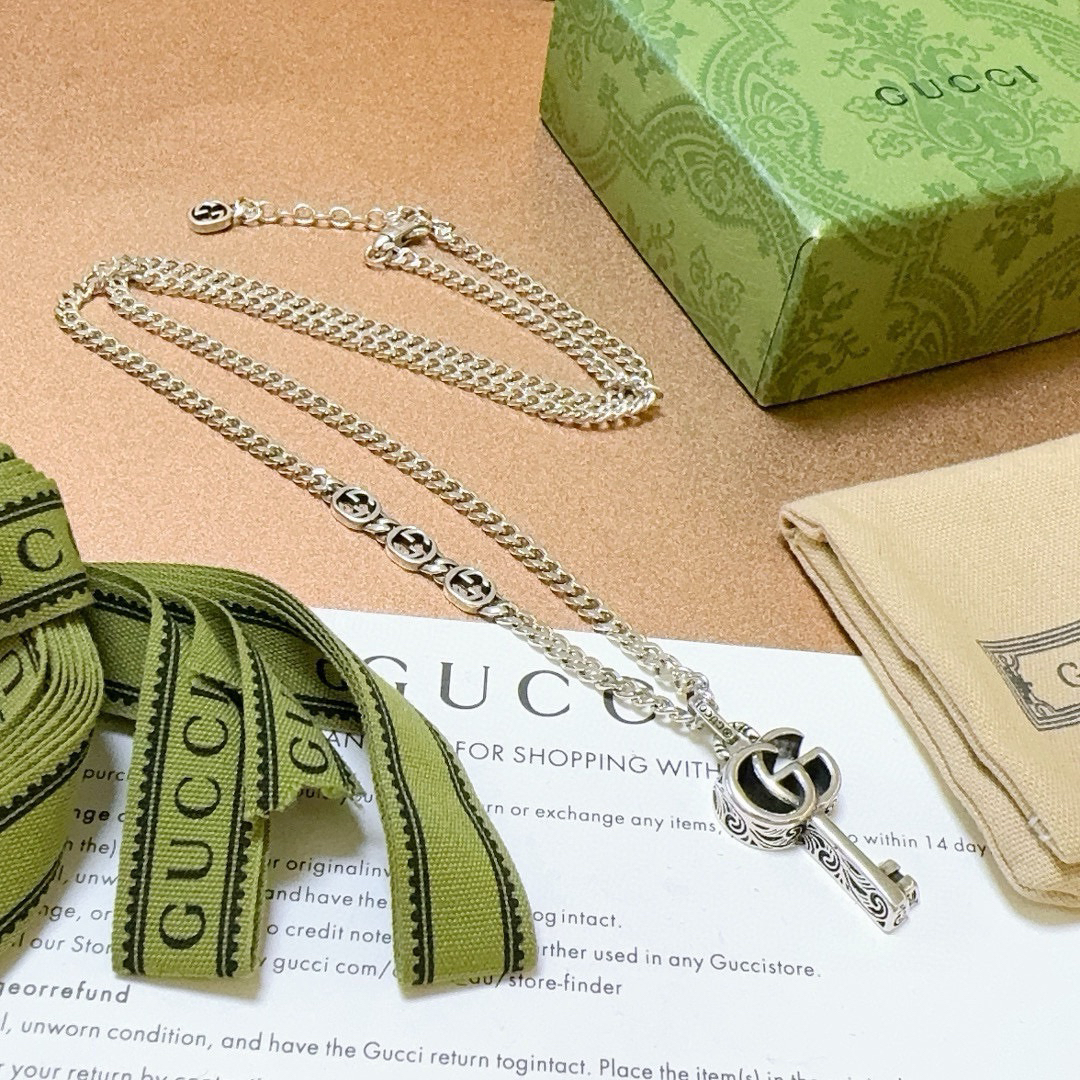Gucci Anger Forest Series Vintage Double G Necklace