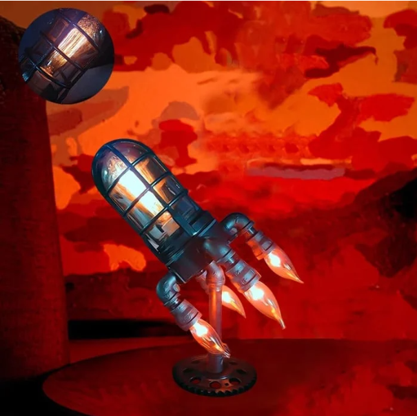 🚀Steampunk Rocket Lamp for Home Decoration