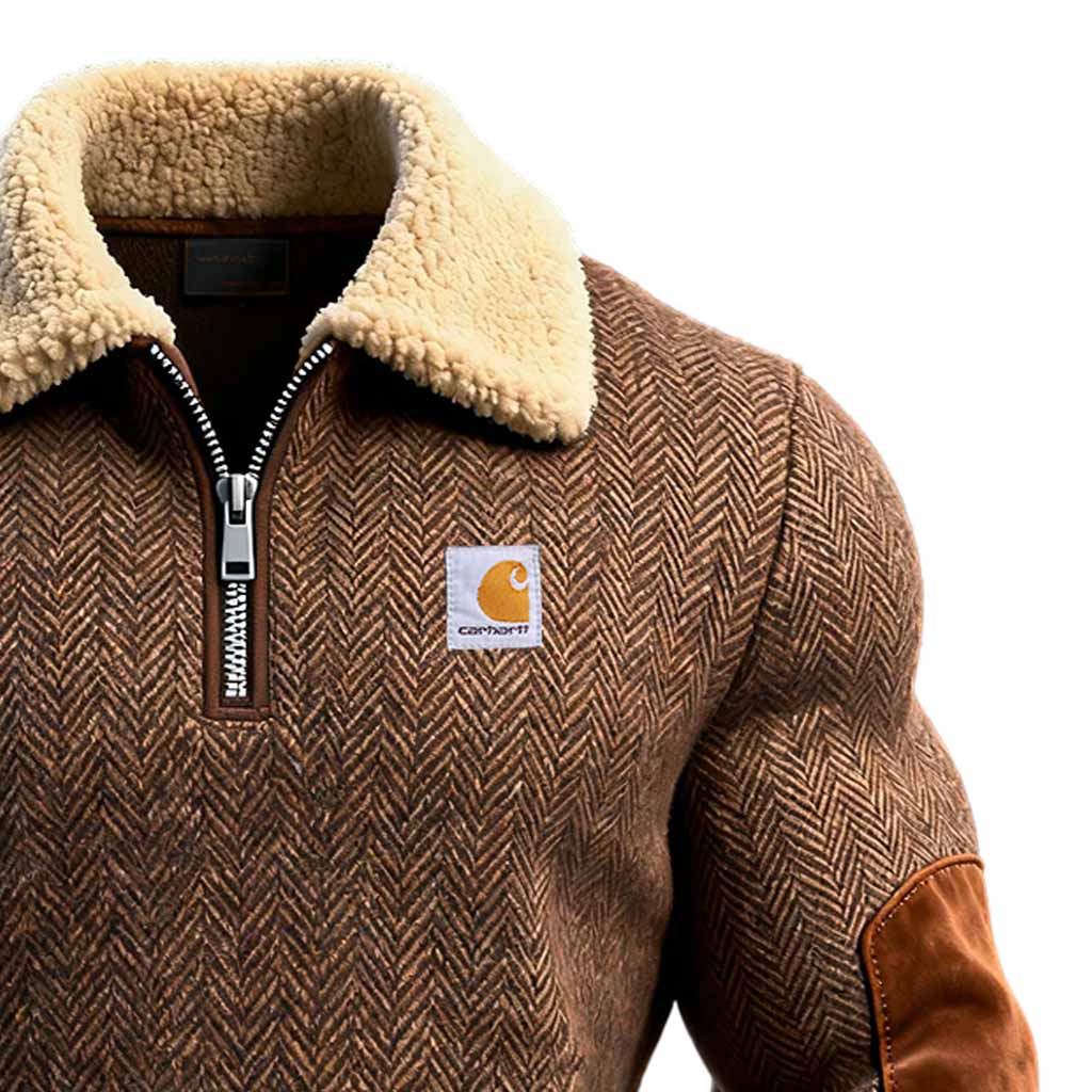 Carhartt Herringbone Wool Blend Jacket with Sherpa Lining