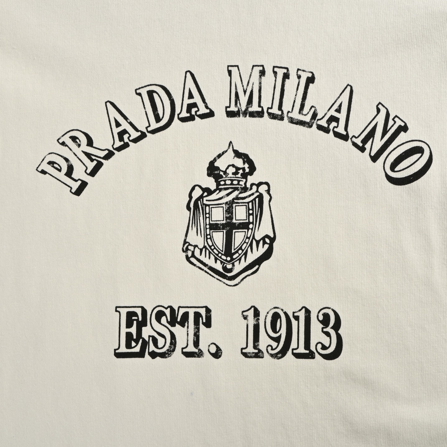 Prada 25ss letter print short sleeve