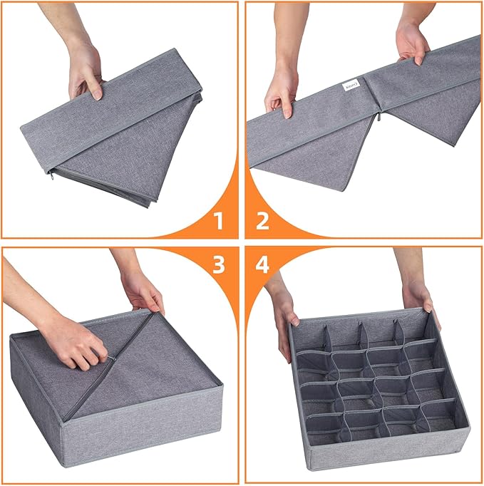 🧦👙Foldable Deluxe Sock and Underwear Organizer