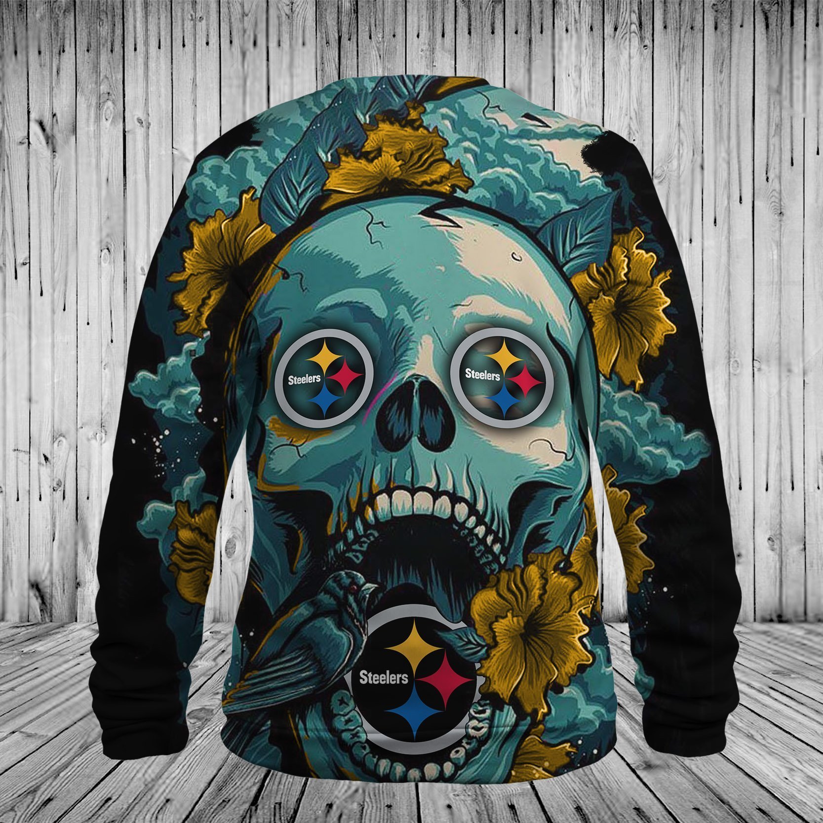 STEELERS 3D HOODIE FLOWER 23