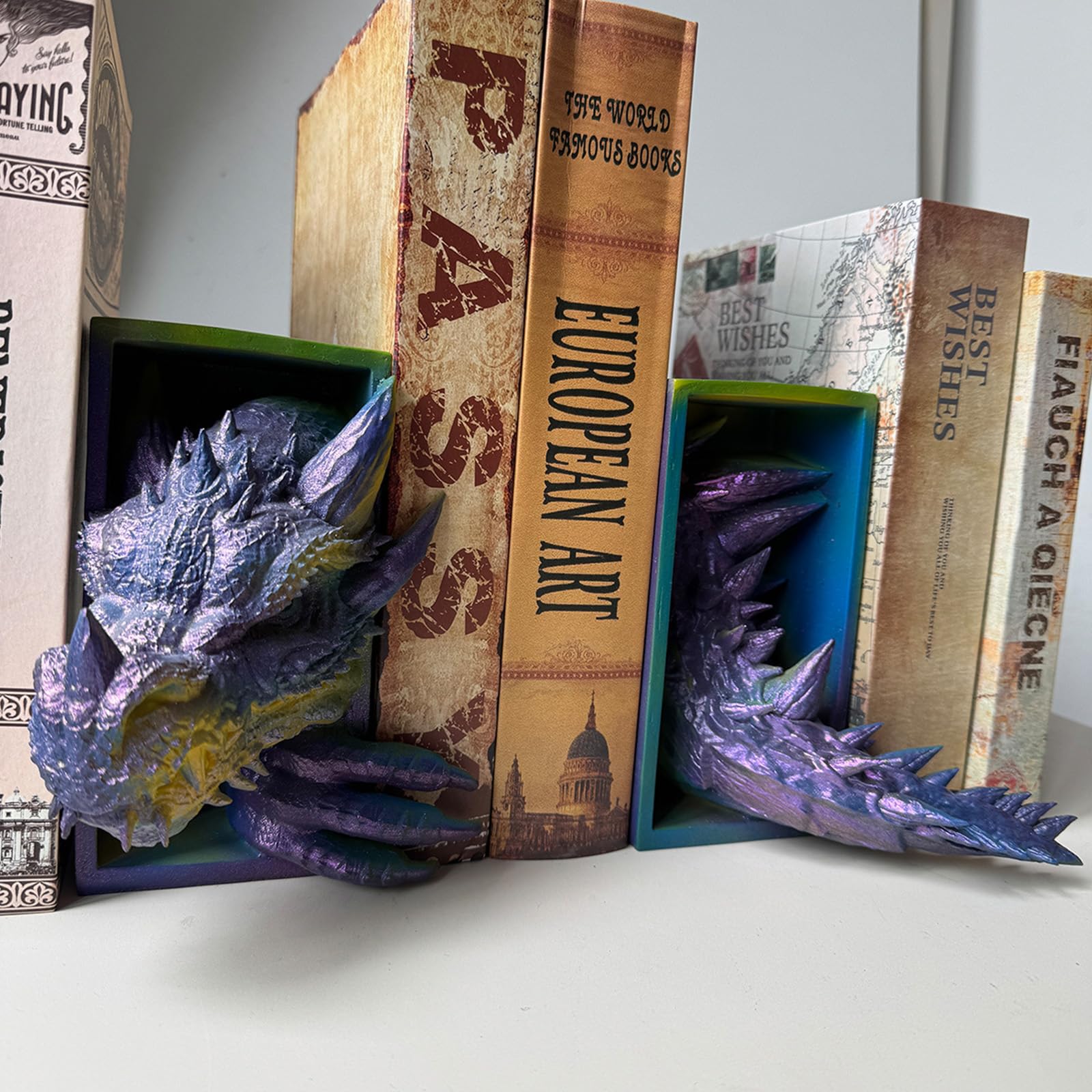 🔥 Dragon Bookends Ornaments – Fierce & Functional Resin Decor 🐉