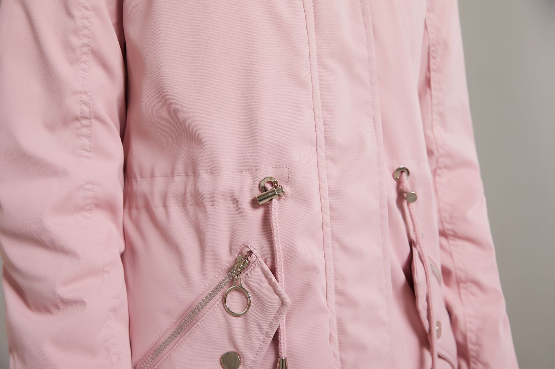 Parka Women Plus Size Mid-Length Fleece Lined Coat Women Warm with Fur Collar Loose Winter Coat Plus Size