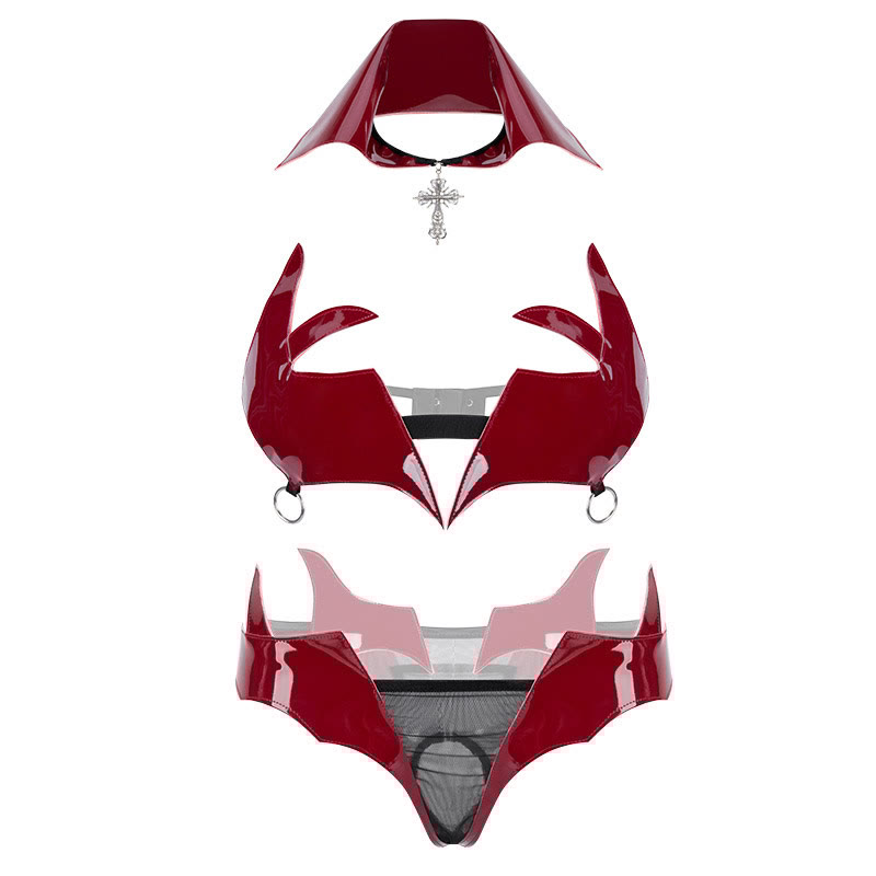 Sexy Devil Backless Bikini Lingerie Set