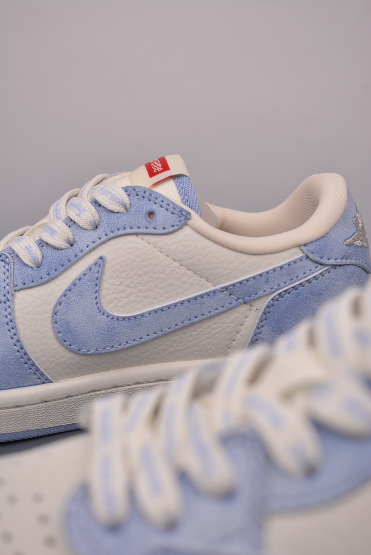 Supreme x Travis Scott x Air Jordan 1 Low OG SP Light Blue and White CH6336-010