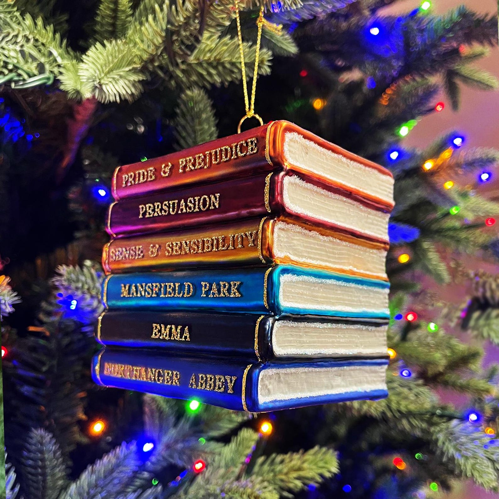 Bookish Christmas Decoration | Blown Glass 3D