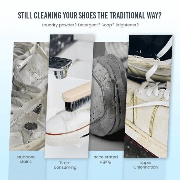 Multi-functional yellow stain remover and whitening shoe cleaning paste