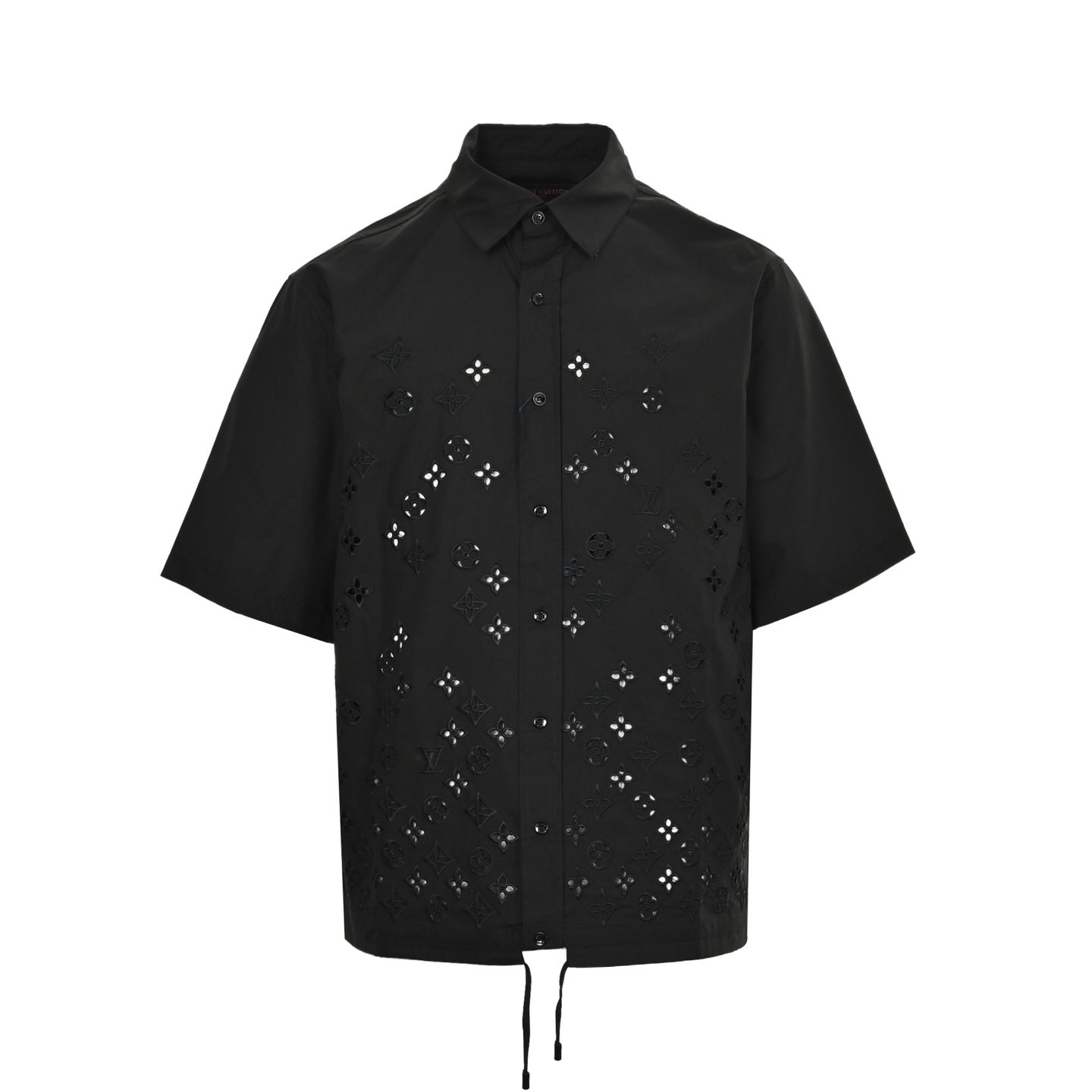 Louis Vuitton 25ss monogram hollow embroidery short-sleeved shirt