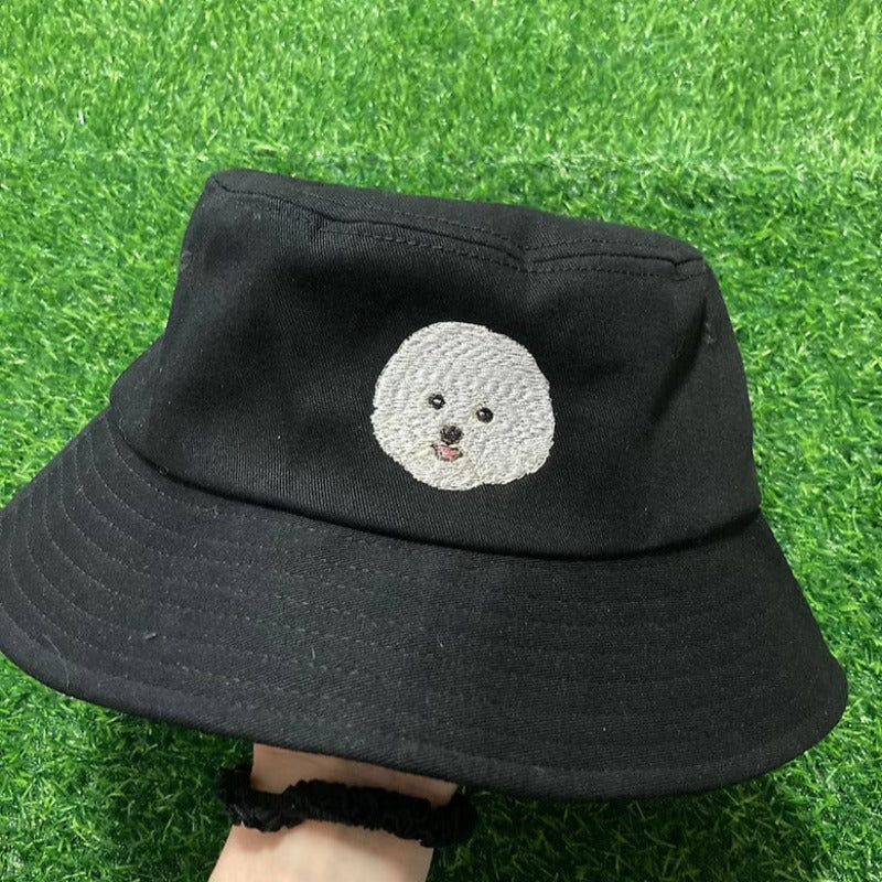 Custom Pet Portrait Embroidered Bucket Hat