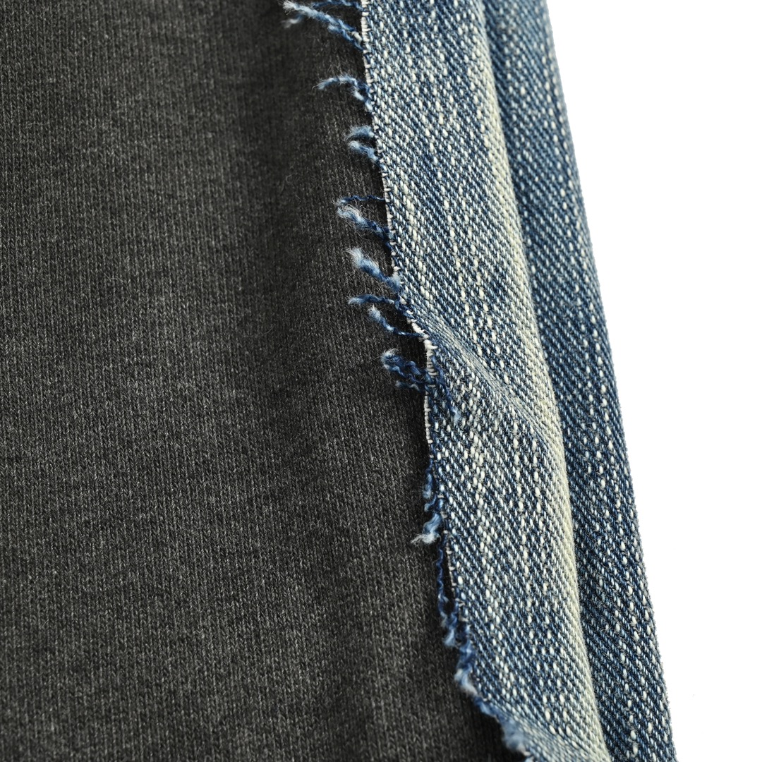 Balenciaga 24ss monogram print front and back patchwork jeans